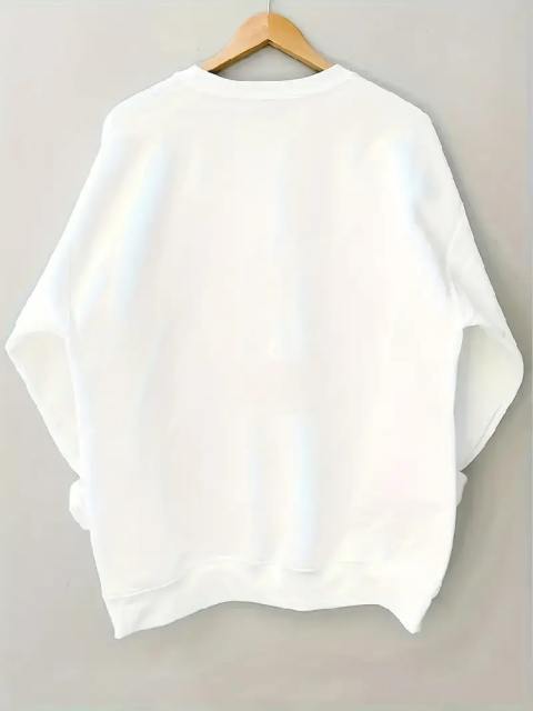 Casual Long Sleeve Beach Bum Print Sweatshirt