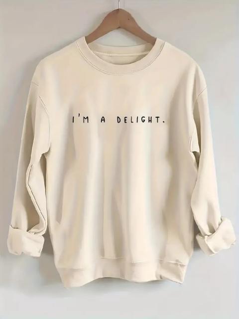 Casual Letter Print Sweatshirt Pullover Tops