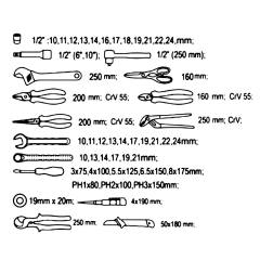 49PCS Vde Tools Set with ABS Tool Box