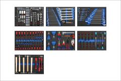 27 Inch 7-drawer Tool Cabinet with 7 XPE- 283PCS Tool Sets