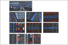42 Inch 12-drawer Tool Cabinet with 11 XPE - 401PCS Tool Sets