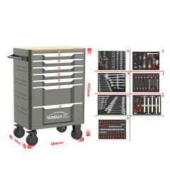 27 Inch 7-drawer Tool Cabinet with 7 XPE- 283PCS Tool Sets