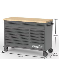 48" 12-Drawers Roller Cabinet Toolbox Workstation with 471PCS XPE Tray Tools Set