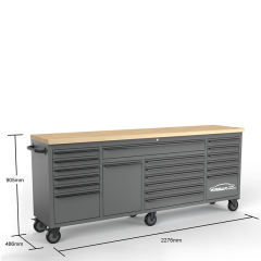 84” 20-Drawers Roller Cabinet Toolbox with 515PCS XPE Tray Tools Set