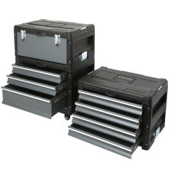 Combination tool storage box (handheld tool box + 4-drawer tool box + 3-drawer tool box + caster tray)&66PCS VDE Tools set
