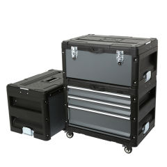 Combination tool storage box (handheld tool box + 4-drawer tool box + 3-drawer tool box + caster tray)&66PCS VDE Tools set