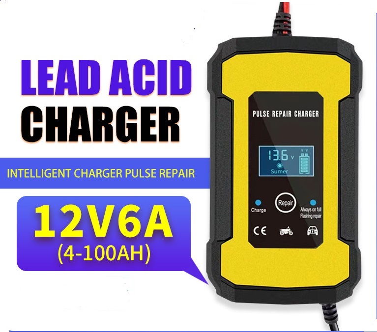 12v 6a motorcycle car lead acid battery pulse repair charger
