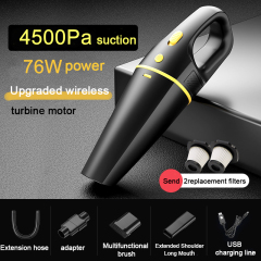 wireless great suction USB 70W 3800Pa car vacuum cleaner