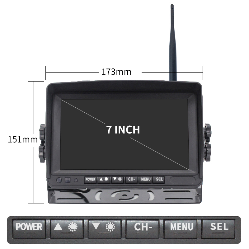 Digital signal wireless four channels car video recorder for truck,bus,trailer