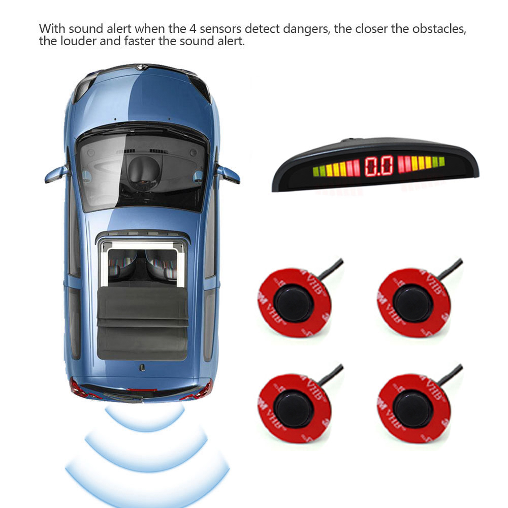 Cheap LED Display Radar Garage Car Front Parking Sensor with Warning Sound