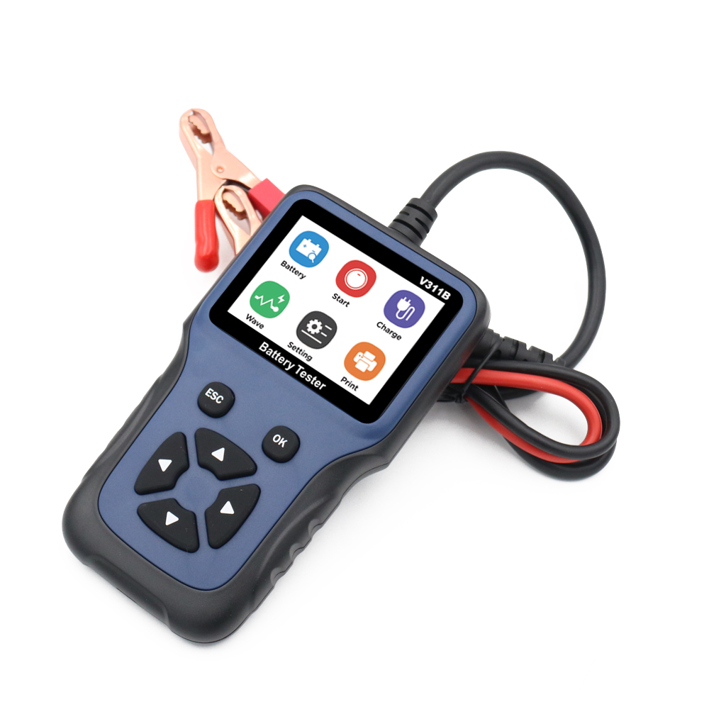 Color Screen 2.8 Inch Impedance Life Test Diagnostic 12V 24V 48V Car Battery Load Tester