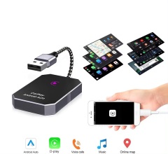WIFI Bluetooth dual connection transmission Android and iPhone 2in1 Wireless CarPlay Converter Dongle