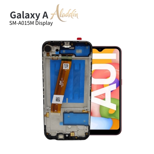 Samsung Galaxy A015M Original Service Pack ЖК-дисплей для Samsung Galaxy A01 Детали мобильного телефона в сборе с рамкой