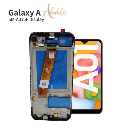 Samsung Galaxy A015F Original Service Pack ЖК-дисплей для Samsung Galaxy A01 Детали мобильного телефона в сборе с рамкой