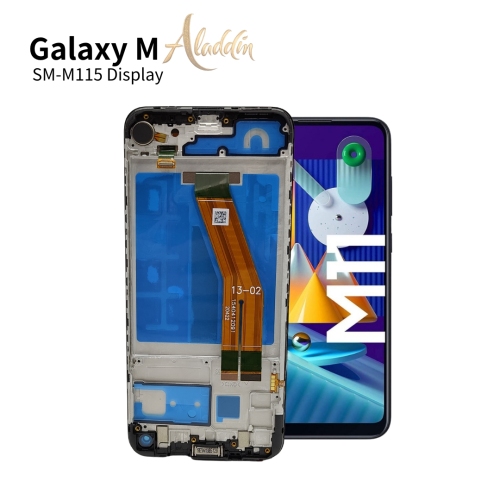 Samsung Galaxy M115 Original Service Pack ЖК-дисплей для Samsung Galaxy M11 Детали мобильного телефона в сборе с рамкой