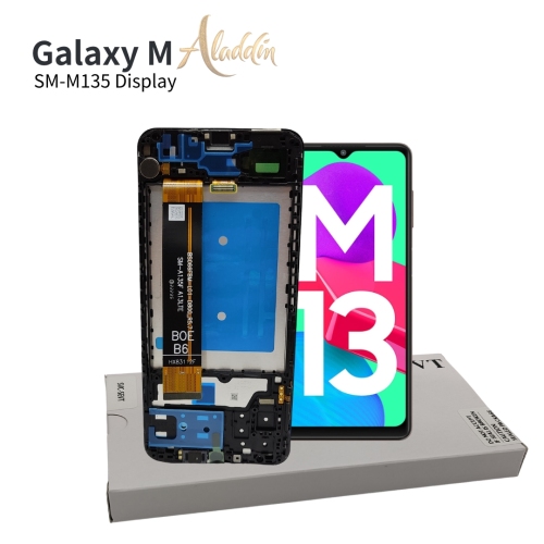 Samsung Galaxy M135 Original Service Pack ЖК-дисплей для Samsung Galaxy M13 Детали мобильного телефона в сборе с рамкой