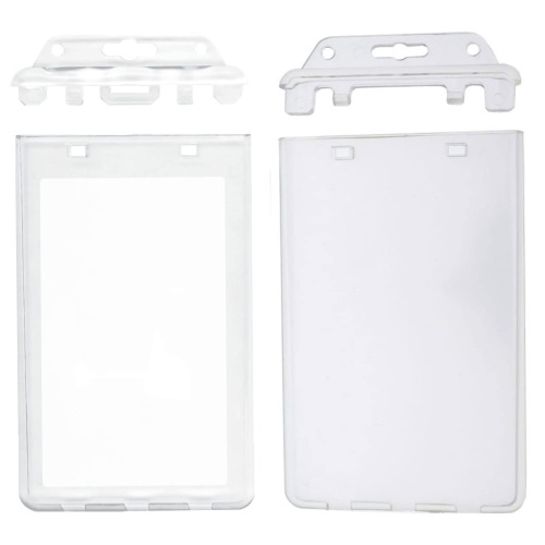 Hot Spot Horizontal And Vertical Abs Hard Plastic Lock Seal Pc Id Card Sleeve Chest Tag