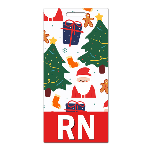 Christmas Santa Claus Christmas Tree Christmas Deer Snowman Christmas Socks Snowflake Card Holder Badge Card