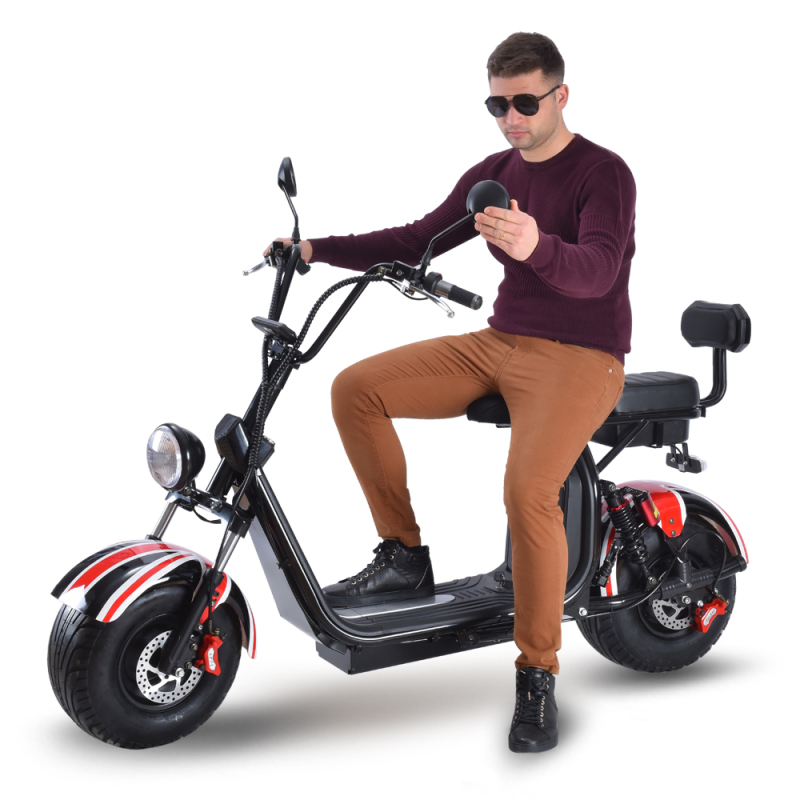 High quality Electric scooter two-seat backrest citycoco HR3