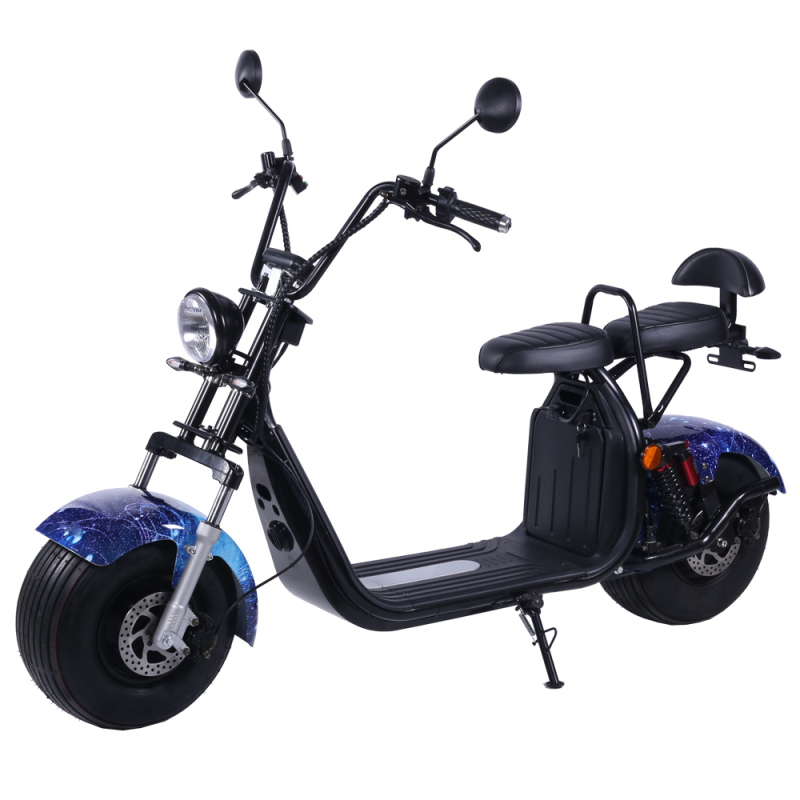 Holland Warehouse Electric Motorcycle 2000w 20Ah Scooter Europe Warehouse Fat Tire Two Wheel Citycoco Adult for Sale HR2-2 45km/h