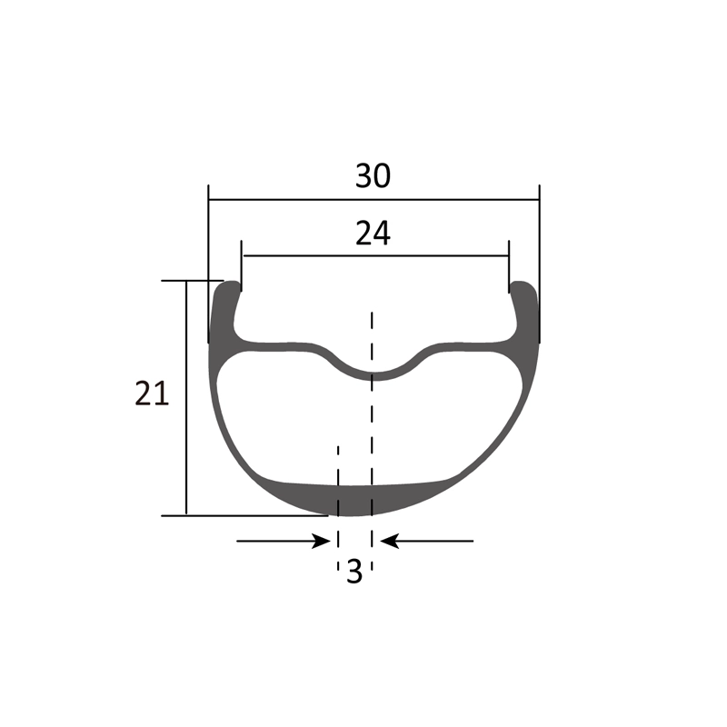 MXA930XC Asymmetric 29er 30mm Wide XC MTB Carbon Rims