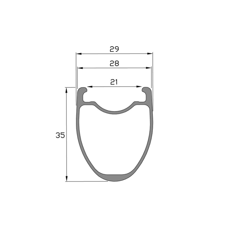 FCP700c 35mm Road Disc Carbon Rims