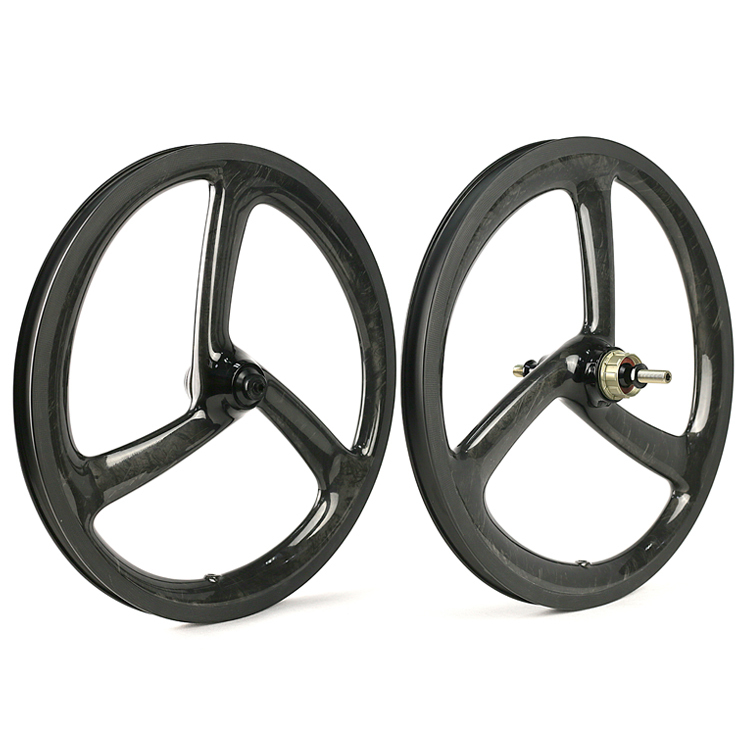 16inch 349 BMX Tri Spoke Carbon Wheels Clincher