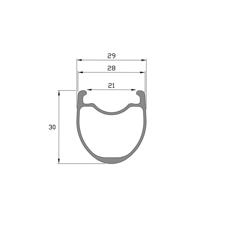 FCP 700c 30mm Road Disc Carbon Rims