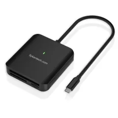 HB080 | USB-C 3-In-1 UHS-II SD Card Reader - SD4.0/microSD4.0, CF-I