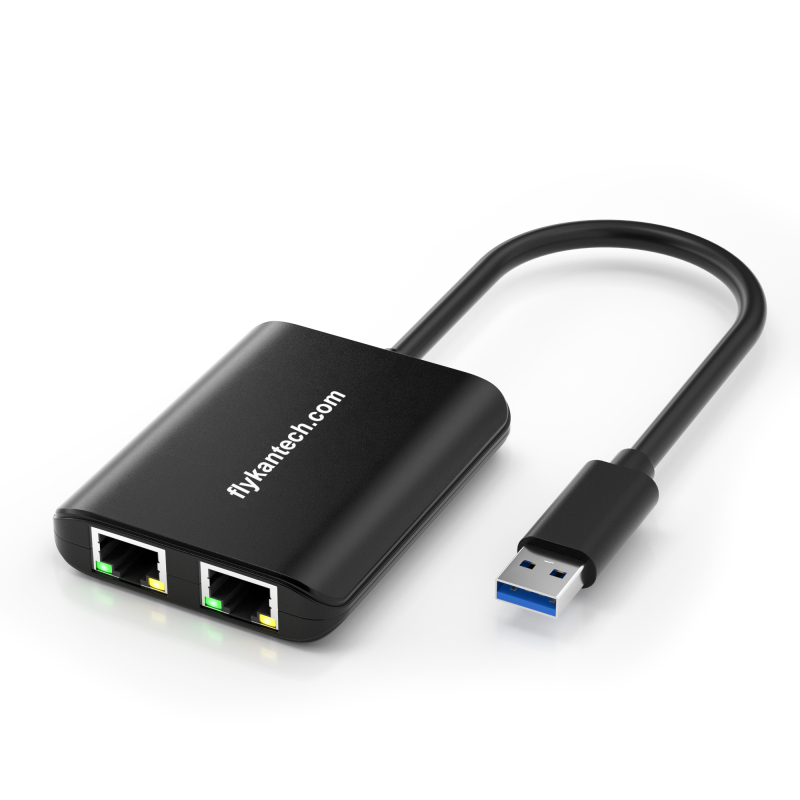 CU200 | USB 3.0 to Dual Port Gigabit Ethernet Adapter w/ USB Port