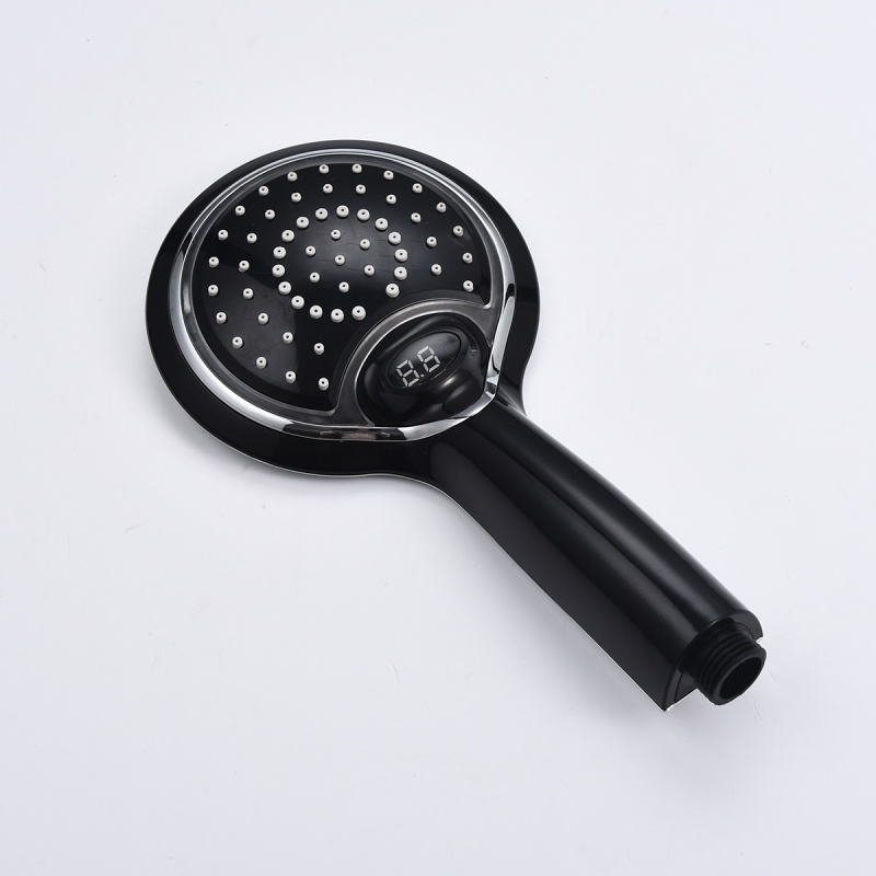 Tecmolog ABS Plastic Handheld Showerheads, Water Temperature Controlled Color Changing LED Shower-Head BS150W/BS150B