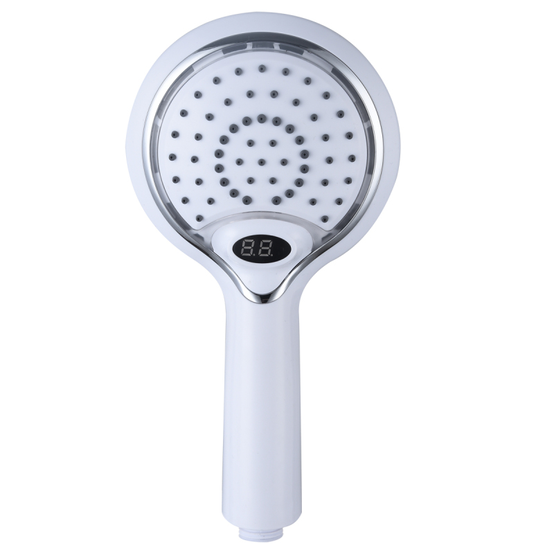 Tecmolog ABS Plastic Handheld Showerheads, Water Temperature Controlled Color Changing LED Shower-Head BS150W/BS150B