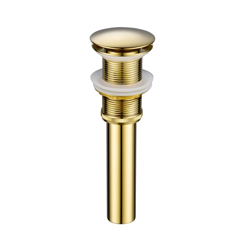 Tecmolog Bathroom Sink Drain Stopper Pop Up, Sink Pop Up Drain Brass, Bath Sink Drain without Overflow, Chrome