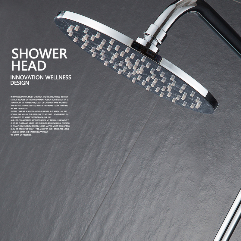 Tecmolog Brass Chrome 8/10/12 Inches Round Rain Shower Head Pressuried Shower head Powerful Spray Top shower with Silicone Nozzle BD127/BD127A/BD127B