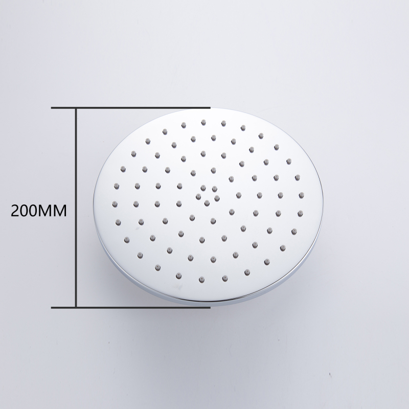 Tecmolog Brass Chrome 8/10/12 Inches Round Rain Shower Head Pressuried Shower head Powerful Spray Top shower with Silicone Nozzle BD127/BD127A/BD127B