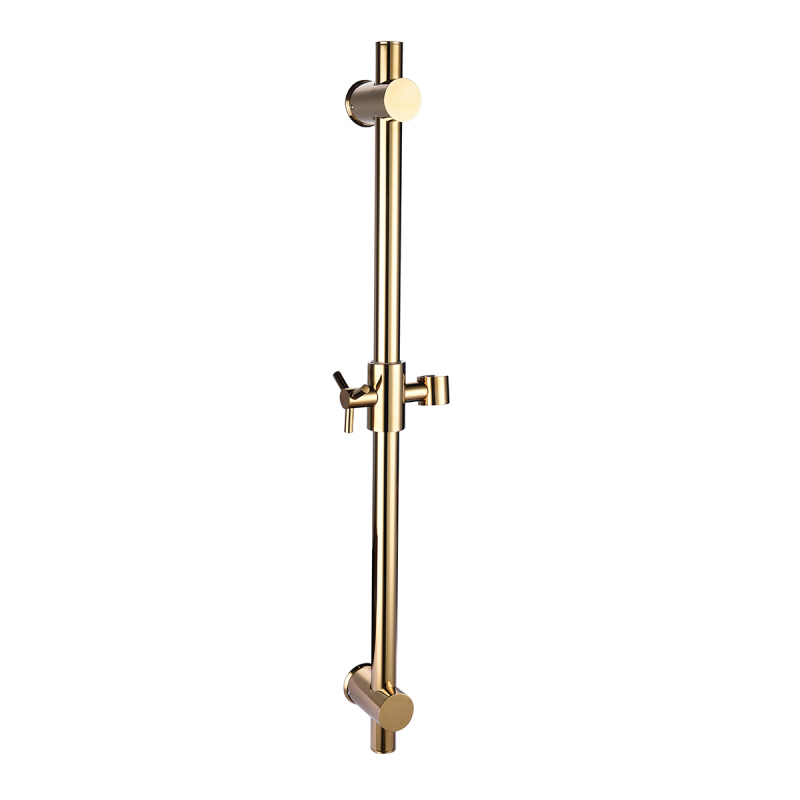 Tecmolog Brass gold shower Sliding bar/Shower Set, With handheld shower head and shower hose, Adjustable Height BJ4022/BJ4022F