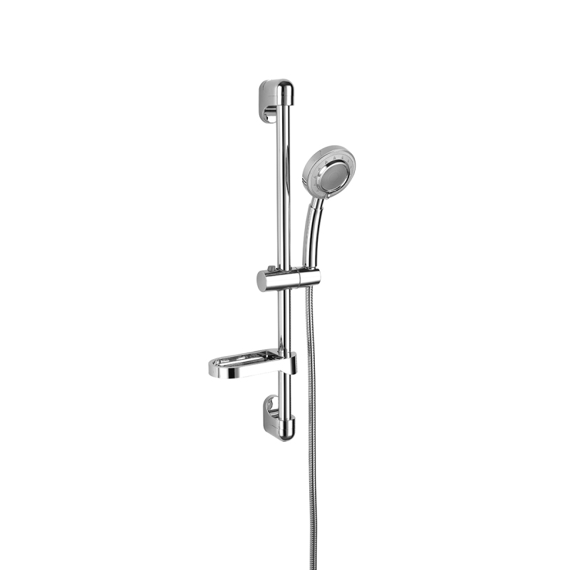 Tecmolog Plastic Chrome Shower Sliding Bar/Shower Set with Soap Dish and Adjustable Showerhead Holder PSLS3001/PSLS3001F/BC4008/BC4008F