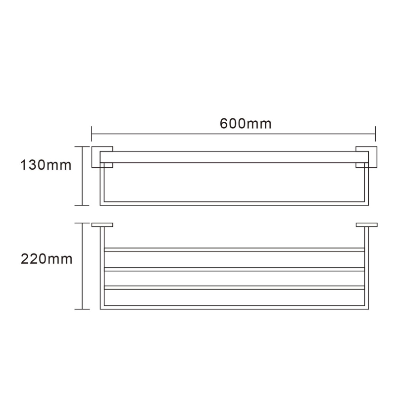 Tecmolog SUS304 Stainless Steel Towel rack, Seamless Self Adhesive Black Chrome Towel Hanger with Bar, Bathroom Accessories SBH174B