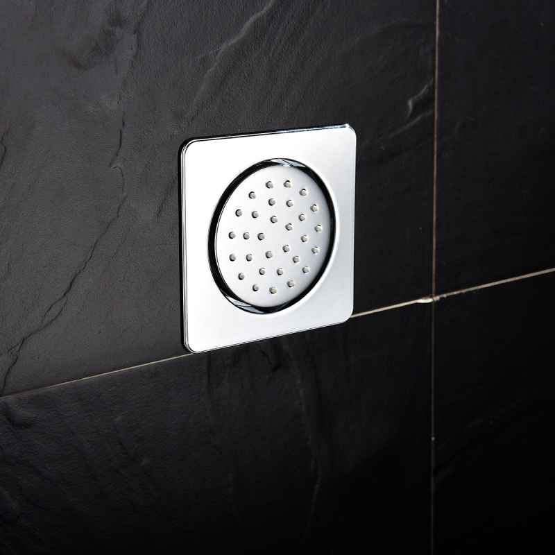 Tecmolog Brass Chrome Round/Square Shower Body Spout, Rainfall Spray Spa Spout for Bathroom SFA028/SFA028A