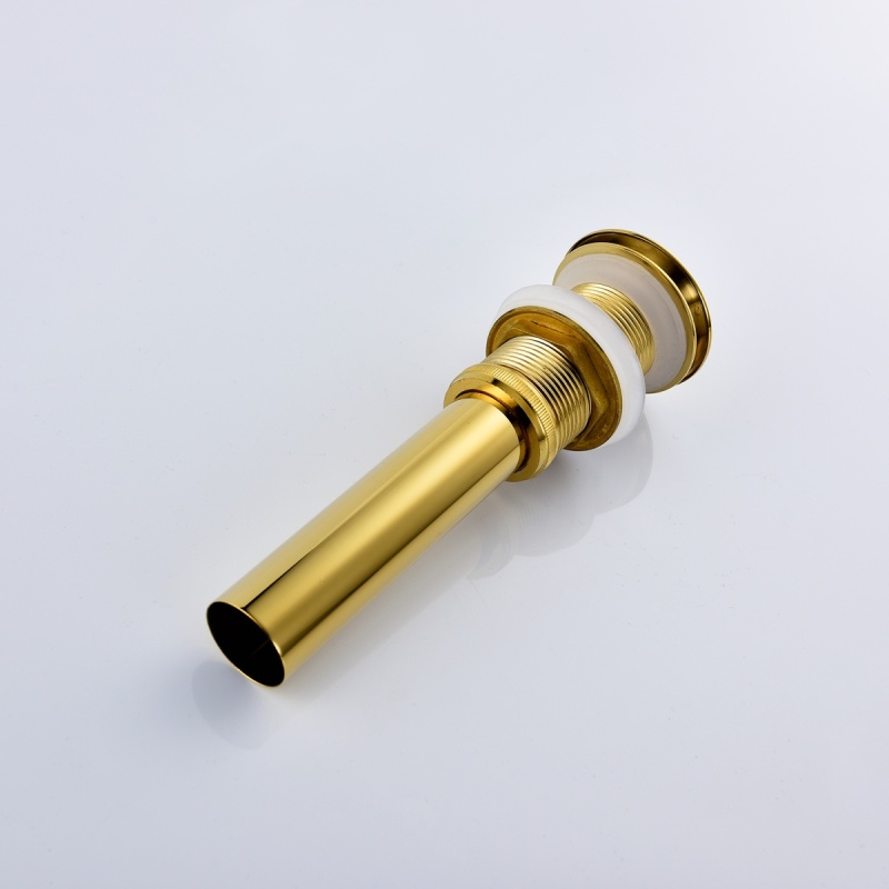 Tecmolog Bathroom Sink Drain Stopper Pop Up, Sink Pop Up Drain Brass, Bath Sink Drain without Overflow, Chrome