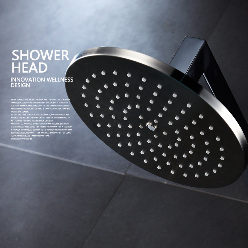 Tecmolog Stainless Steel Chrome Washable Shower Head, High Pressure Fixed Top Shower For Bathroom, 8 inches Round/Square BD142/BD143