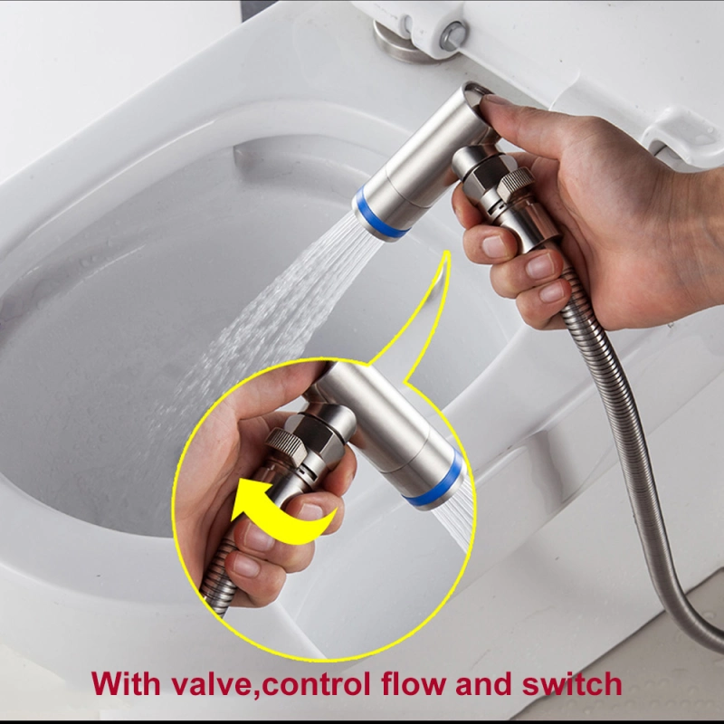 Tecmolog SUS304 Stainless Steel Magnetic Double Mode Toilet Bidet Sprayer, Handheld Sprayer Shattaf for Toilet Washing WS031/WS031F