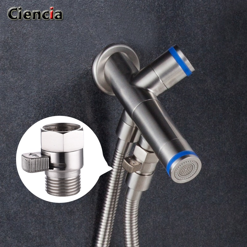 Tecmolog SUS304 Stainless Steel Magnetic Double Mode Toilet Bidet Sprayer, Handheld Sprayer Shattaf for Toilet Washing WS031/WS031F