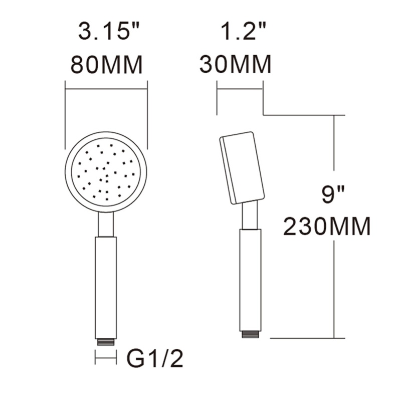 Tecmolog Stainless Steel Brushed Nickel Hand Shower, Premium 5 Spray Settings, Sperate Hand Shower For Bathroom