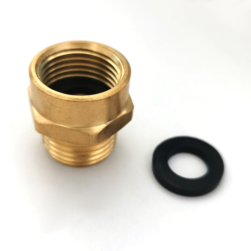 Tecmolog Brass Pipe Fittings Connector, G 3/4" Female Thread to US 3/4" NPT Male Thread, G1/2 Female Thread to US 1/2 NPT Male Thread, SBA037A/SBA037