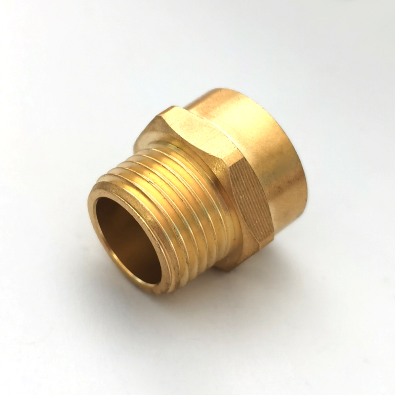 Tecmolog Brass Pipe Fittings Connector, G 3/4" Female Thread to US 3/4" NPT Male Thread, G1/2 Female Thread to US 1/2 NPT Male Thread, SBA037A/SBA037