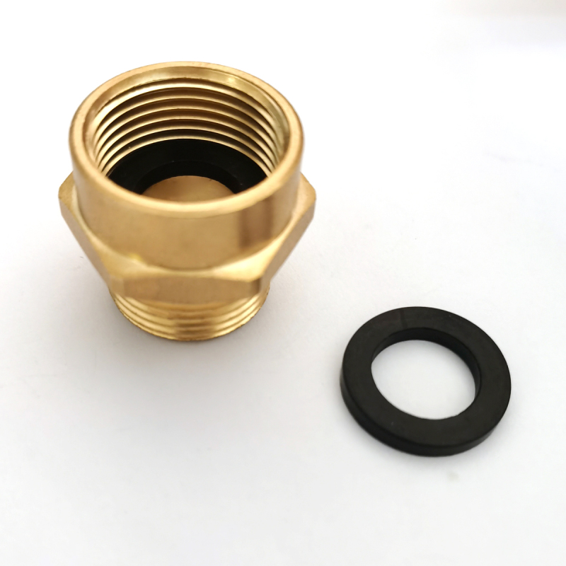 Tecmolog Brass Pipe Fittings Connector, G 3/4" Female Thread to US 3/4" NPT Male Thread, G1/2 Female Thread to US 1/2 NPT Male Thread, SBA037A/SBA037