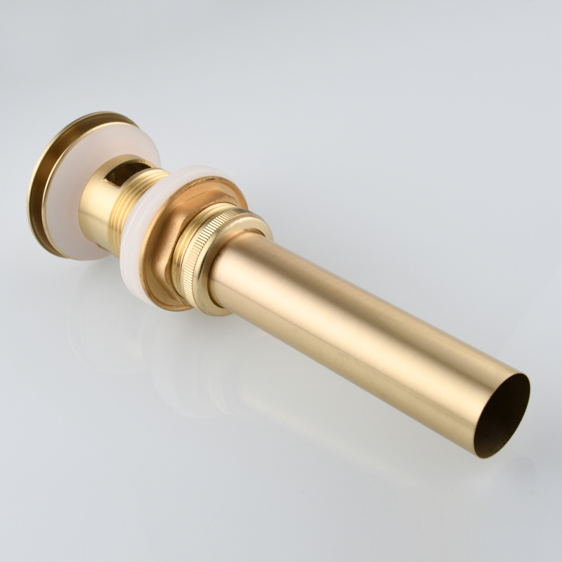 Tecmolog Brass Sink Drains Pop Up Basin Waste for Bathroom Chrome Drain Vessel Basin Sink Strainers with Overflow