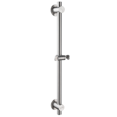 Tecmolog Stainless Steel Brushed Nickle/Black Adjustable Shower Sliding Bar with No Drilling Large Base Area & Hand Held Shower Head