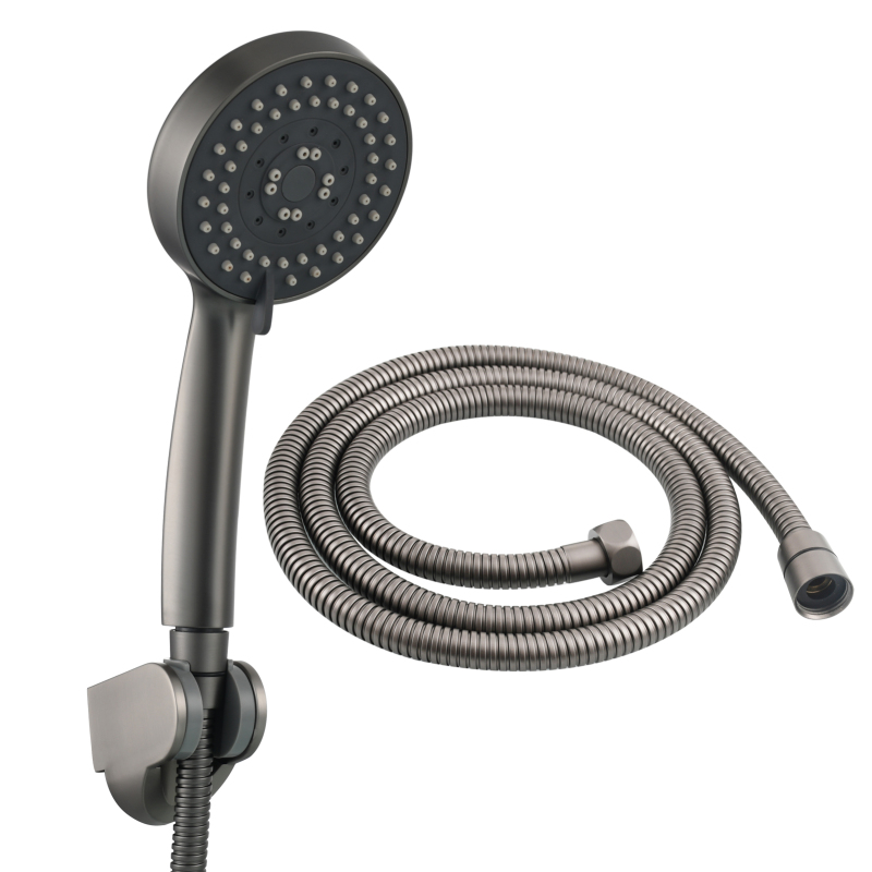 Tecmolog ABS Plastic PVD Gold Water Saving Shower Head, Pressure Boost Handheld Shower Sprayer for Bathroom, Shower Set